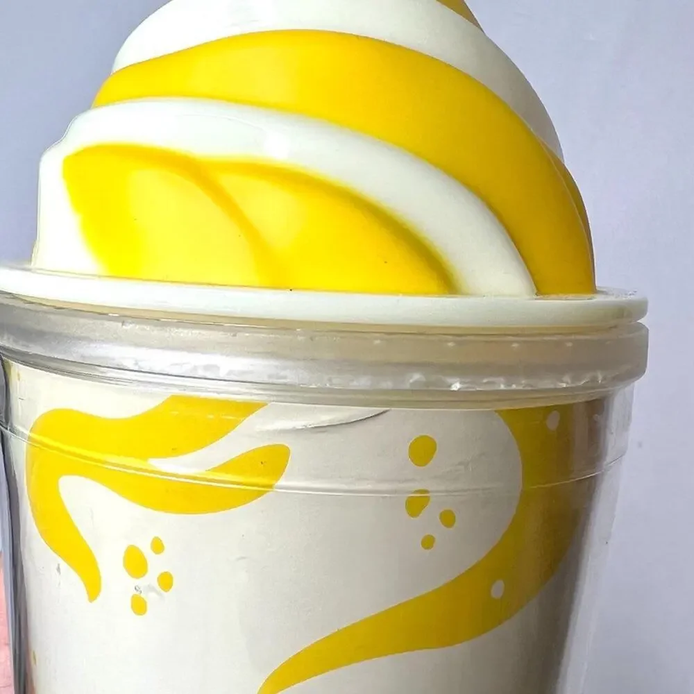 Disney Parks Dole Whip Plastic Drinking Cup With Straw